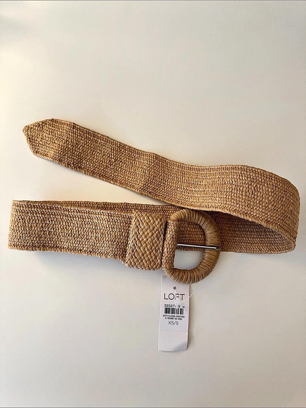 LOFT Woven Stretch Belt in Brown XS/S